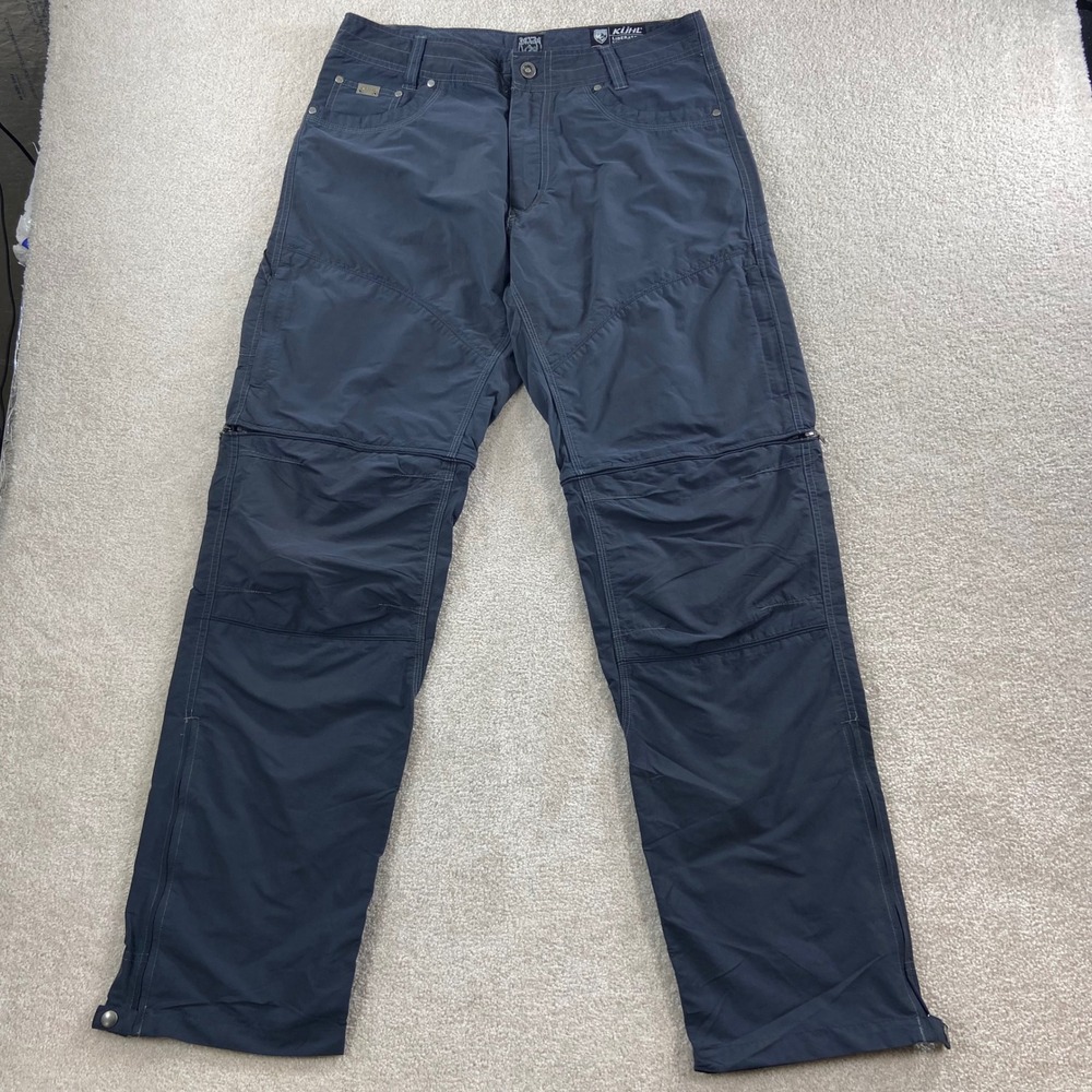 KUHL Liberator Convertible Pants Mens 34x34 Gray Stealth Zip Off Hiking